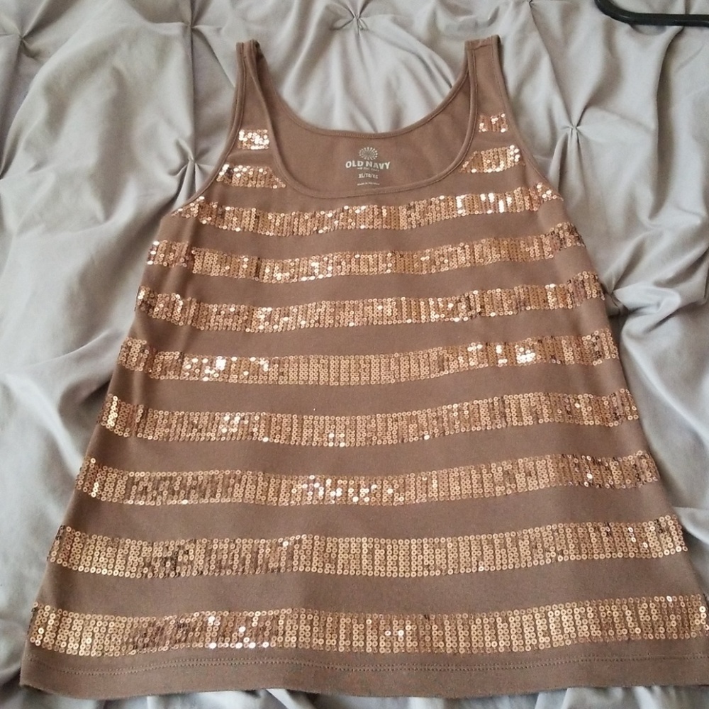 Sequined tank top